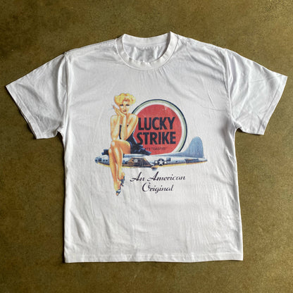 Vintage OG Lucky Strike Heavyweight White T-Shirt