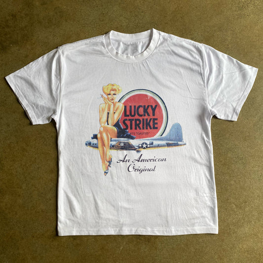 Vintage OG Lucky Strike Heavyweight White T-Shirt