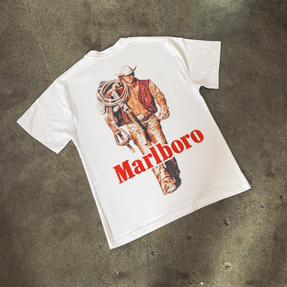 Marlo Man 'Cattle Rustler' Heavyweight White T-Shirt