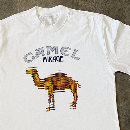 Camel 'Mirage' Faded Heavyweight White Tee