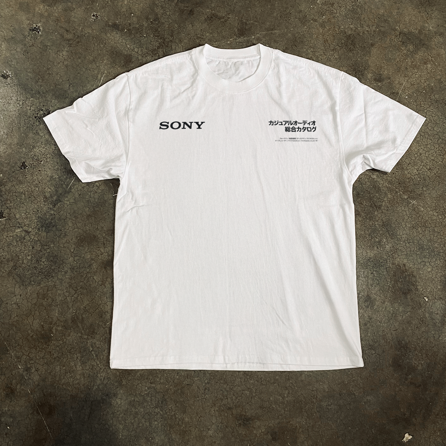 1988 Sony 'Meditating Monkey' White Heavyweight Faded Tee