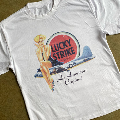 Vintage OG Lucky Strike Heavyweight White T-Shirt