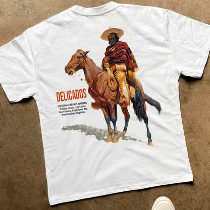 'Delicados Originales' Cigarette Heavy White T-Shirt