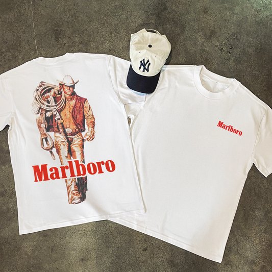 Marlo Man 'Cattle Rustler' Heavyweight White T-Shirt