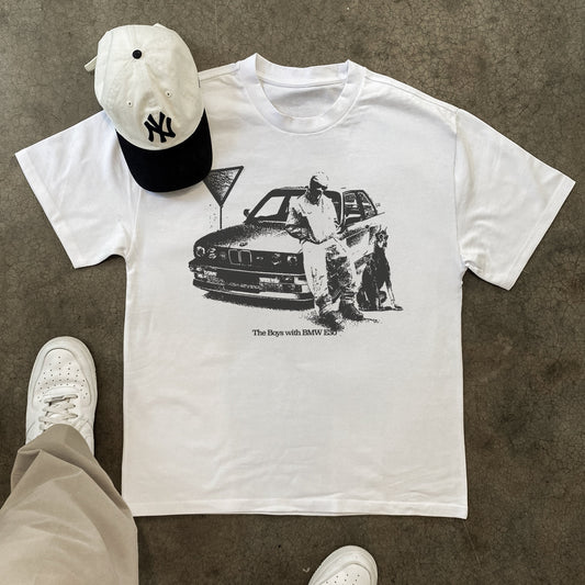 The Boys With Bmw E30 Heavyweight White T-Shirt