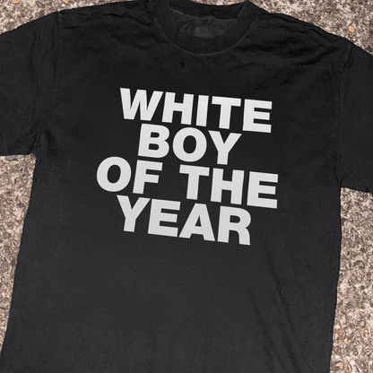 'White Boy Of The Year' Heavy Black Tee